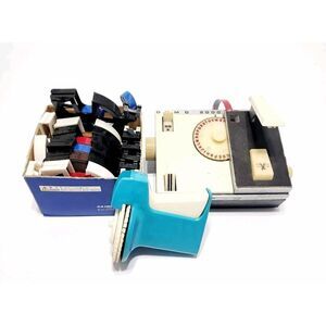 Dymo 2000 Vintage Desk Typewriter Label Maker Set Tape Rolls & Wheels